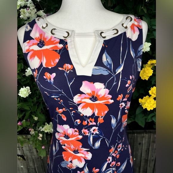 Ivanka Trump Floral Sleeveless Work/Office Dress - Picture 8 of 14